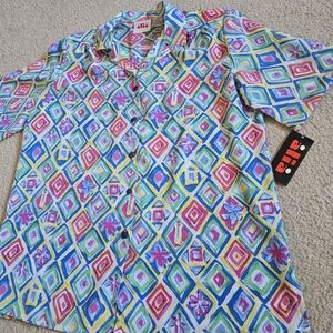 🌈NWT Vintage Alia 90s NWT Button Down Blouse – Size 14 (Large)